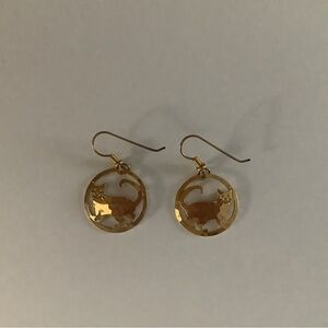 Elegant Gold Cat Earrings